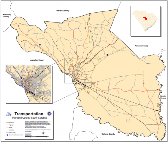 Transportation Richland County GIS.